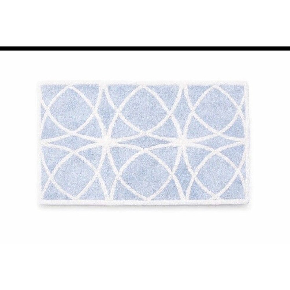 Abyss & Habidecor Bloomingdale’s Collector Bath Rug NWT Blue White Luxury Bistro